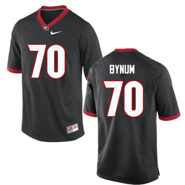 Men Georgia Bulldogs #70 Aulden Bynum College Football Jerseys-Black - Click Image to Close